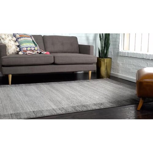 Wade Logan Hermina Power Loom Performance Light Gray Rug Reviews